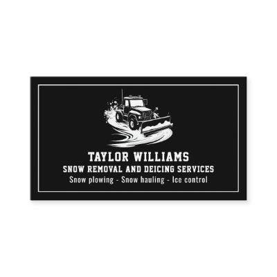 Snow Removal Services Snowplowing Black And White