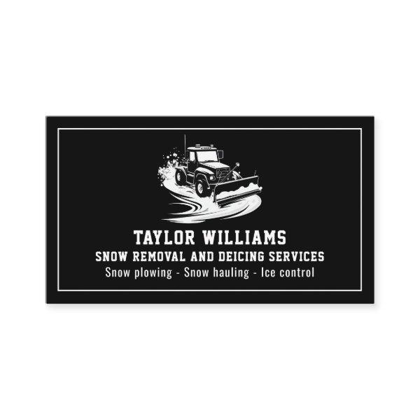 Snow Removal Services Snowplowing Black And White