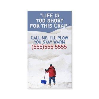 Snow Removal. Snow Plowing Business. Customizable Referral Card