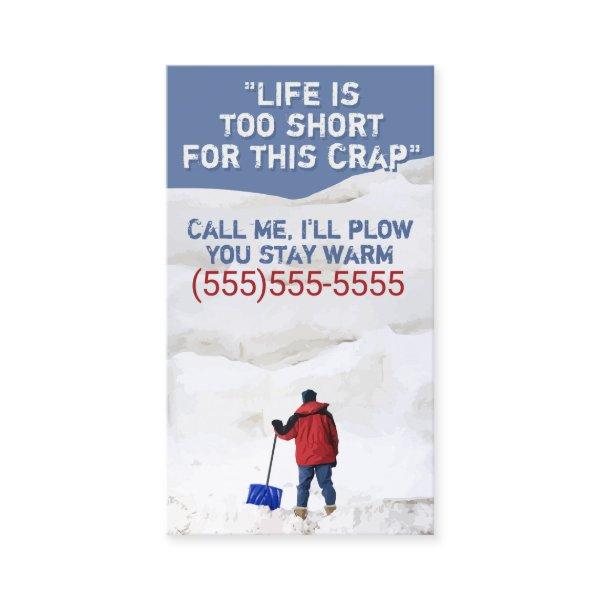 Snow Removal. Snow Plowing Business. Customizable Referral Card