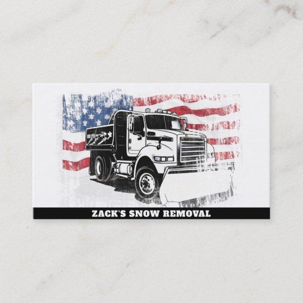 *~* Snow Removal Truck AP74  Flag Red White Blue