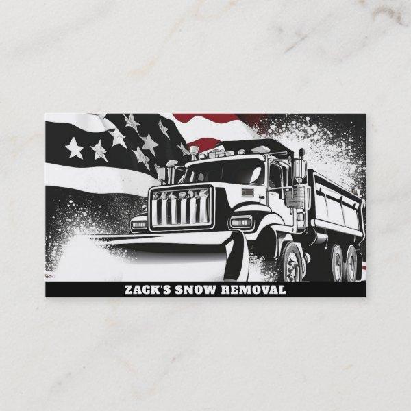 *~* Snow Removal Truck   Flag Red White Blue AP74