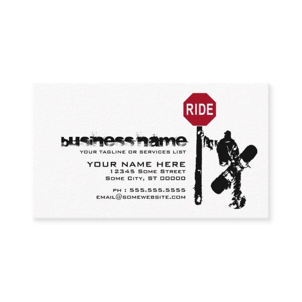 snowboard... directions? enclosure card