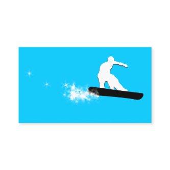 snowboard powder trail