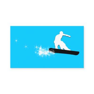 snowboard powder trail