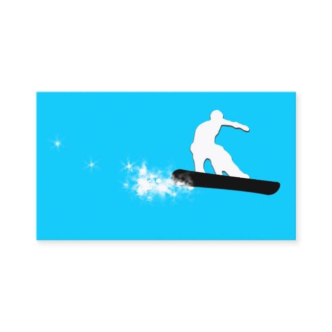 snowboard powder trail