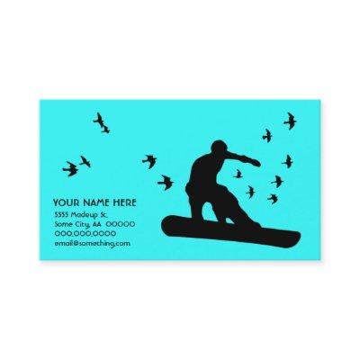 snowboard with birds : color customizable