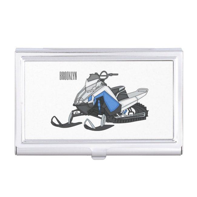 Snowmobile cartoon illustration case