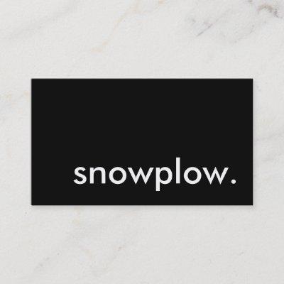 snowplow.