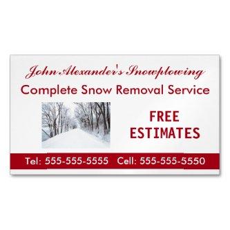 Snowplowing, Snow Removal, and Service Business  Magnet