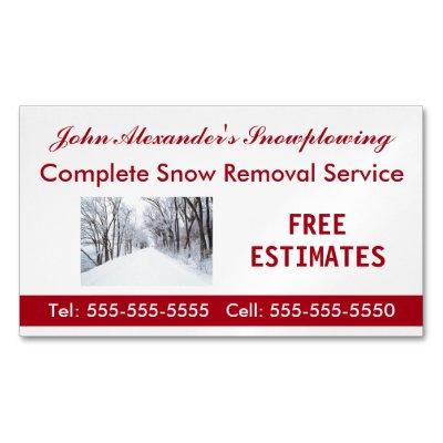 Snowplowing, Snow Removal, and Service Business  Magnet