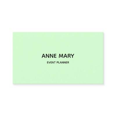 Snowy Mint Green Professional Modern Colorful