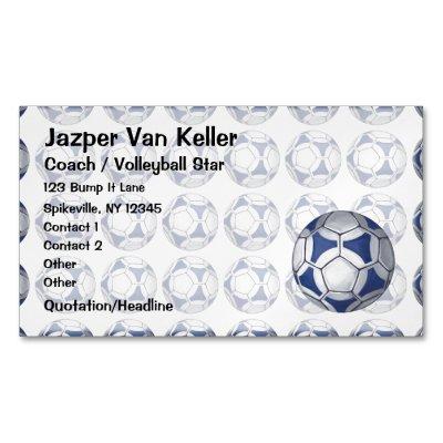 Soccer Ball Painted blue and white pattern Magnetic