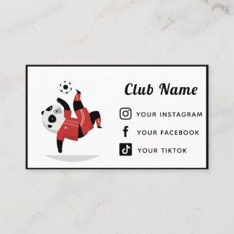 Soccer Club Coach Cute Panda Bear Social Media