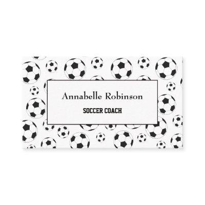 Soccer coach sport white an black