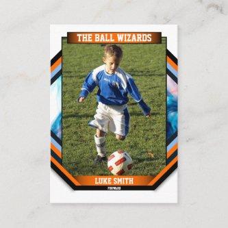 Soccer Team Trading Card Orange
