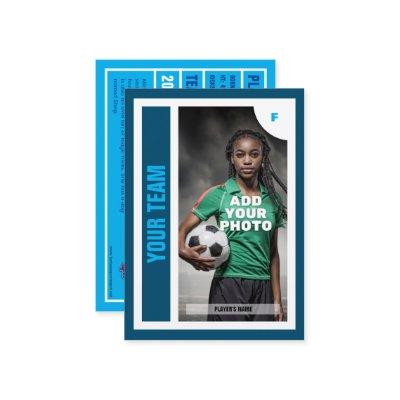 Soccer Trading Card (Ocean Blue)