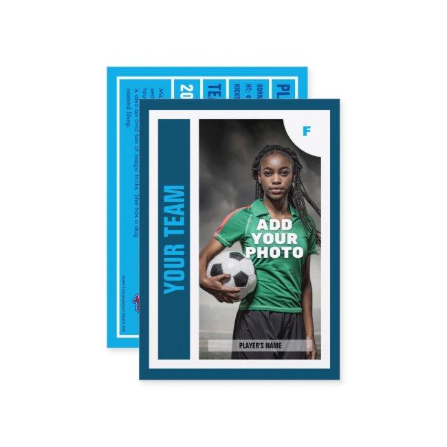 Soccer Trading Card (Ocean Blue)