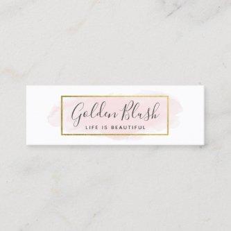 Social Influencer Blush Pink Watercolor & Gold Mini