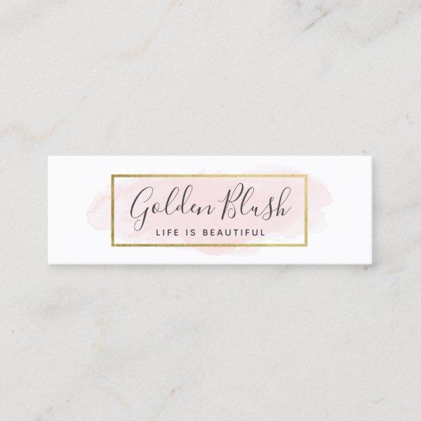 Social Influencer Blush Pink Watercolor & Gold Mini