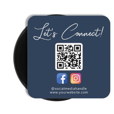 Social Media Connect With Us Custom Professional Square