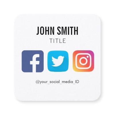SOCIAL MEDIA FACEBOOK TWITTER INSTAGRAM PROFILE SQUARE