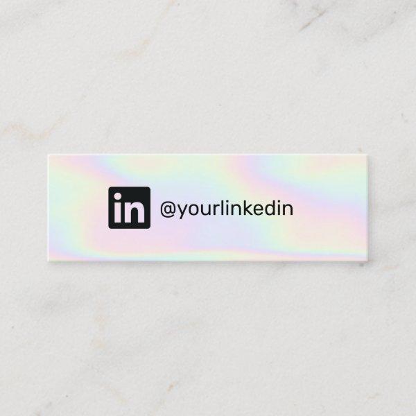Social media LinkedIn holographic unicorn rainbow Calling Card