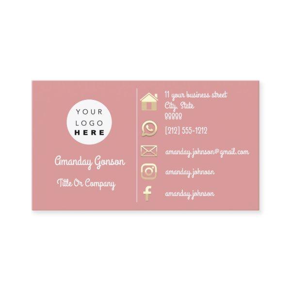 Social Media Logo Gold QR Code Custom Insert