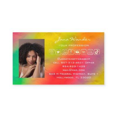Social Media Logo Photo QR Code Makeup Holographic