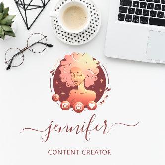 Social Media Manager Content Creator QR Rose White