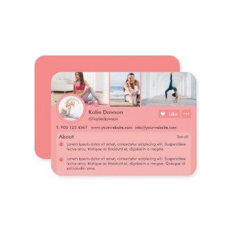 Social Media Personal Fitness Trainer Profile Page