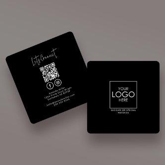 Social Media QR Code Employee Photo & Company Logo Square