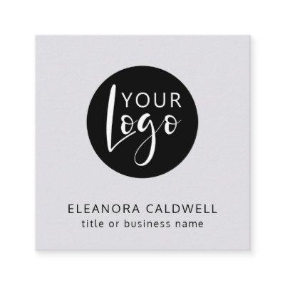 Social Media QR Code Logo Platinum Square
