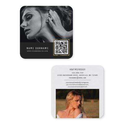 Social media QR code modern chic photos Square