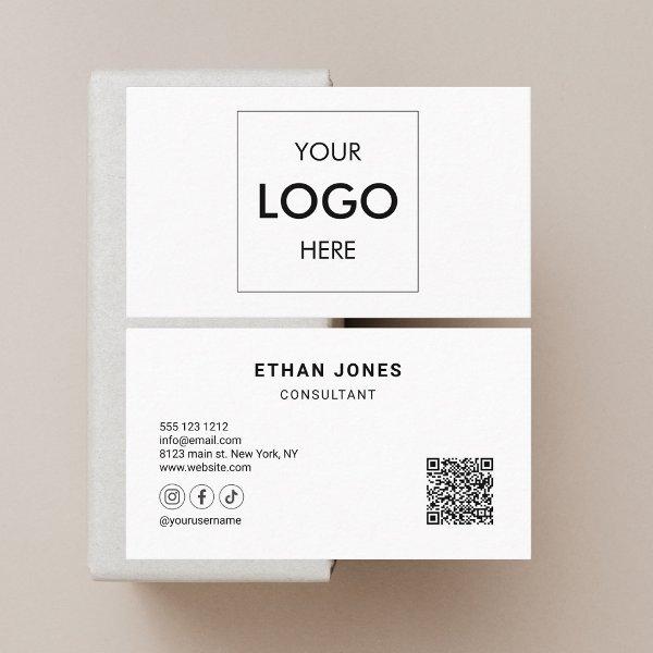 Social Media QR Code Professional White