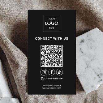 Social Media QR Code Sophisticated Logo