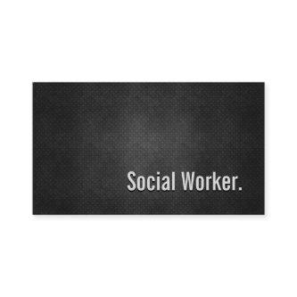 Social Worker Cool Black Metal Simplicity