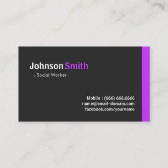 Social Worker - Modern Minimal Purple