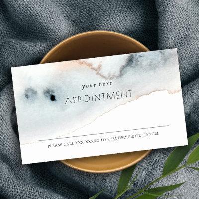 Soft Aqua Blue Gold Watercolor Beachy Appointment
