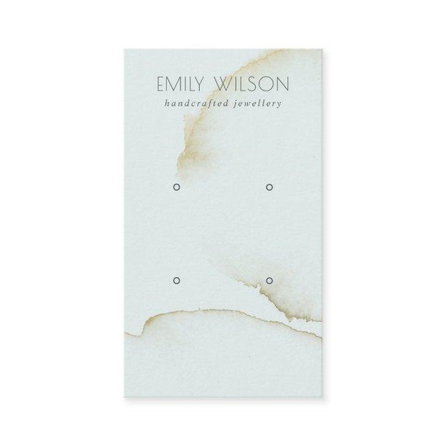 SOFT AQUA GOLD ABSTRACT 2 EARRING DISPLAY LOGO