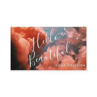 Soft Blue Sky & Pink Clouds