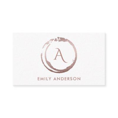 SOFT BLUSH PINK BRUSH MARK CIRCLE LOGO MONOGRAM