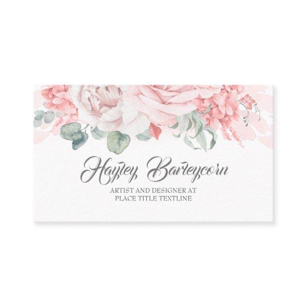 Soft Pastel Pink Flowers Elegant Stylish Modern