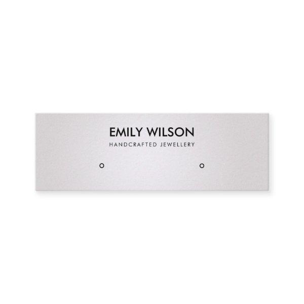 SOFT PEARL SILVER WHITE STUD EARRING DISPLAY LOGO MINI