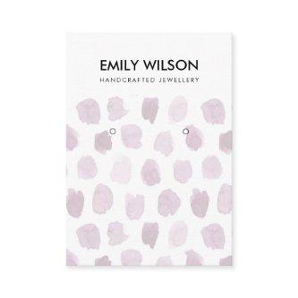 SOFT PINK PURPLE WATERCOLOR DOTS EARRING DISPLAY