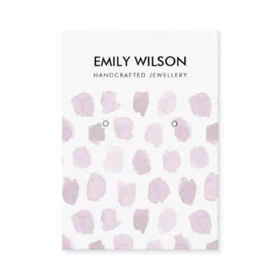 SOFT PINK PURPLE WATERCOLOR DOTS EARRING DISPLAY