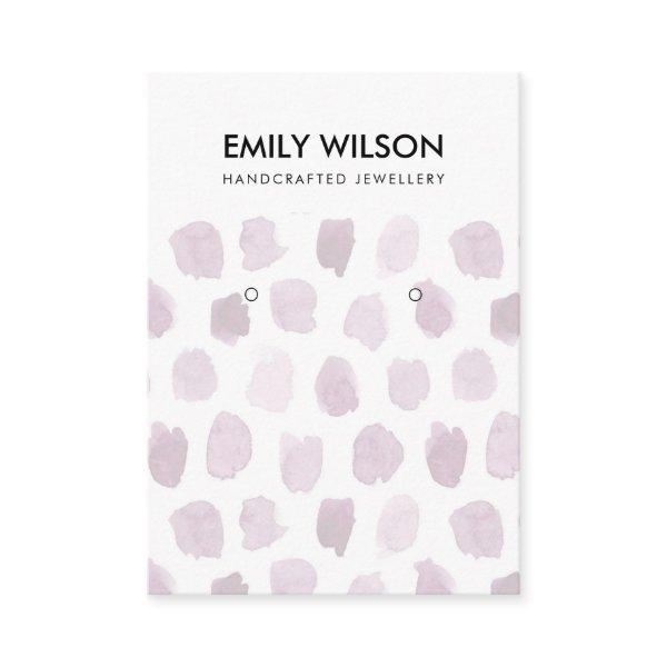 SOFT PINK PURPLE WATERCOLOR DOTS EARRING DISPLAY