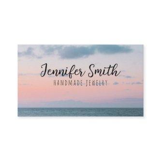Soft Pink Seaside Landscape Nautical
