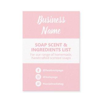 Soft Pink & White Soap Scent Ingredients List