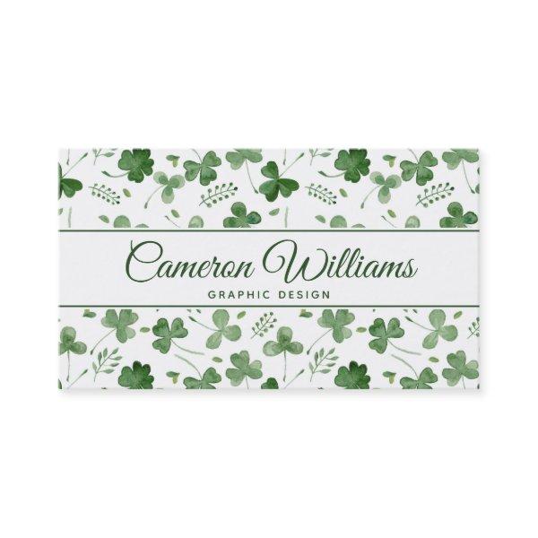 Soft Watercolor Shamrock Pattern